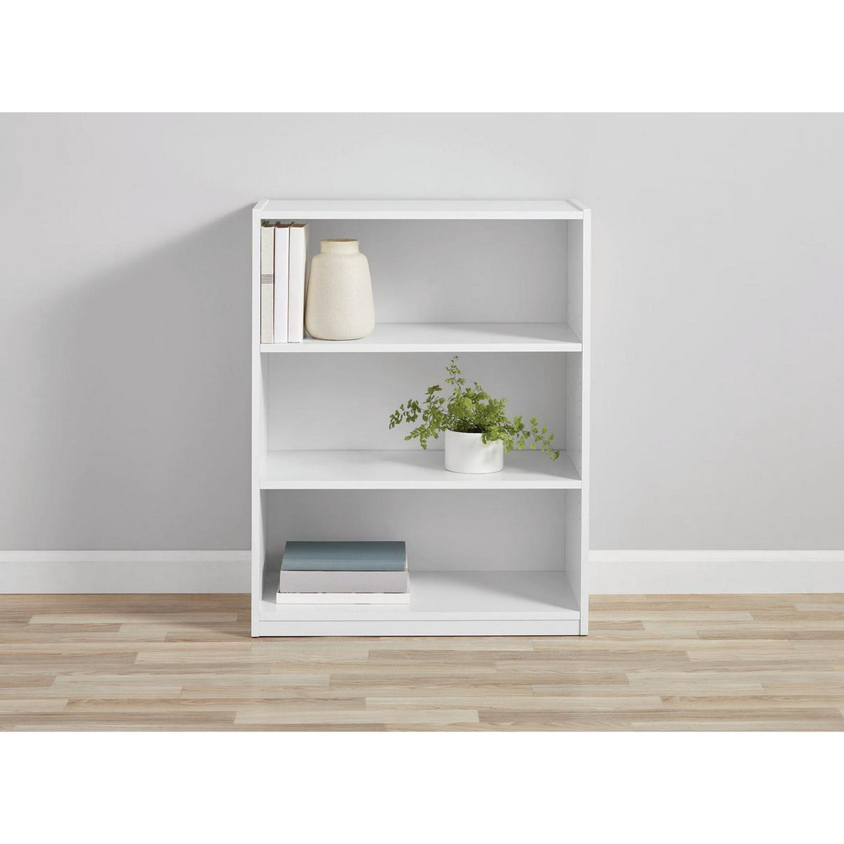 Mainstays 3-Shelf Bookcase with Adjustable Shelves, White - image 5